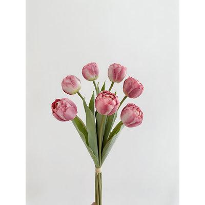 Primrue Tulip Arrangement in Vase | 18.11 H x 6.69 W x 6.69 D in | Wayfair 86D030FEC9F14AC2926E266B984B446D