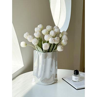 Primrue Tulip Arrangement in Vase | 18.11 H x 6.69 W x 6.69 D in | Wayfair 42BDB11BF3DA4C9185AA1D302B6CB79B