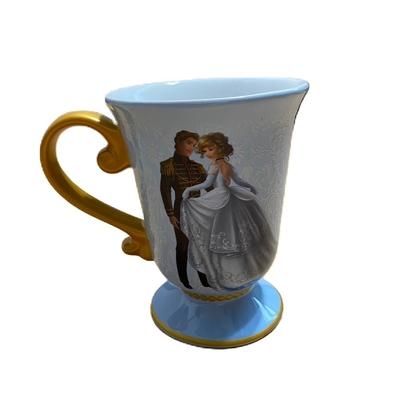 Disney Kitchen | Disney Designer Fairytale Cinderella Prince Charming Coffee Tea Mug Cup Ceramic | Color: Blue/Gold | Size: Os