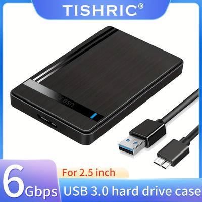Tishric Hdd Case Sata To Usb3.0 Hdd Enclosure 2.5 Inch Hard Drive Case Support 6gbps Mobile External Hdd Case For Pc Laptop