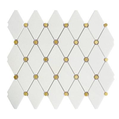 Supreme Tile Polished Marble Hexagonal Mosaic Wall & Floor Tile in Brown/Yellow | 0.31 D in | Wayfair NMS-17