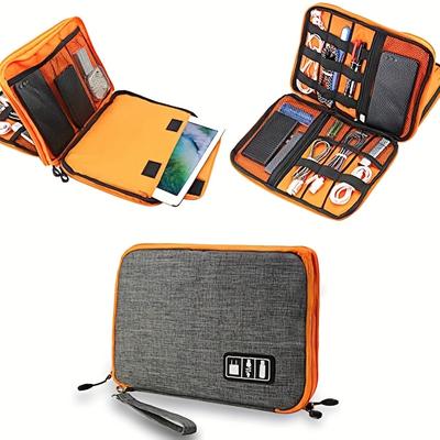 Electronics Accessories Organizer Bag, Portable Tech Gear Phone Accessories Storage Carrying Travel Case Bag, Headphone Earphone Cable Organizer Bag
