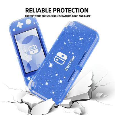 Shockproofs Soft Transparent Glitter Case For Switch Lite, Video Game Console Tpu Protective Case Crystal Clean Cover For Switch Lite Skin