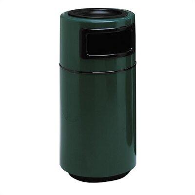 Witt Side Entry Round Series Receptacle 25 Gallon Trash Can Fiberglass in Green | 38 H x 18 W x 18 D in | Wayfair 7C-1838TA-PD-33