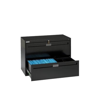 Tennsco Corp. 2 High Lateral Files w/ Fixed Drawer Fronts Filling Cabinet Metal/Steel in Black | 30 W x 17.9375 D in | Wayfair LPL3024L20 -3