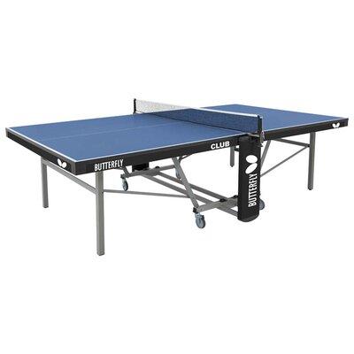 Butterfly Club 25 Regulation Size Foldable Indoor Table Tennis Table (25mm Thick) Legs in Blue/Brown/Gray | 30 H x 60 W x 108 D in | Wayfair