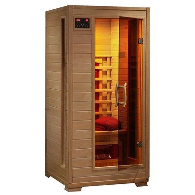 Radiant Saunas Luxury Series 1 Person FAR Infrared Sauna in Brown, Size 75.0 H x 35.25 W x 35.75 D in | Wayfair BSA2400