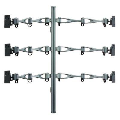 Cotytech Height Adjustable 6 Screen Wall Mount in Gray | 27.6 H x 41.8 W x 5 D in | Wayfair MW-61A2