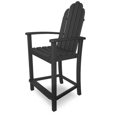 POLYWOOD® Classic Adirondack Counter Outdoor Chair Plastic in Gray | 46.75 H x 24.75 W x 24 D in | Wayfair ADD201GY
