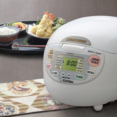 Zojirushi Neuro Fuzzy Rice Cooker & Warmer, 10 Cup (Uncooked), Premium White, Made in Japan Plastic | 8.25 H x 10 W x 13.125 D in | Wayfair