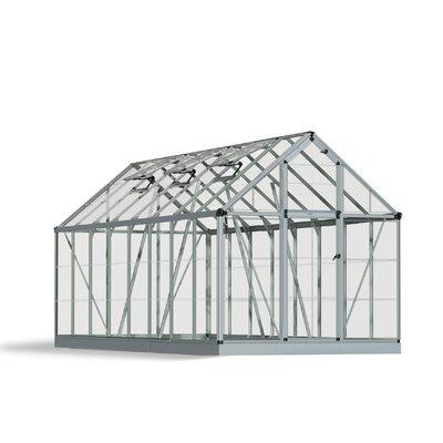 Canopia by Palram Snap & Grow 6 Ft. W x 16 Ft. D Polycarbonate Greenhouse Aluminum/Polycarbonate Panels in Gray, Size 82.5 H x 75.6 W in | Wayfair