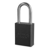 AMERICAN LOCK A1106BLK Lockout Padlock, Keyed Different, Anodized Aluminum, 1