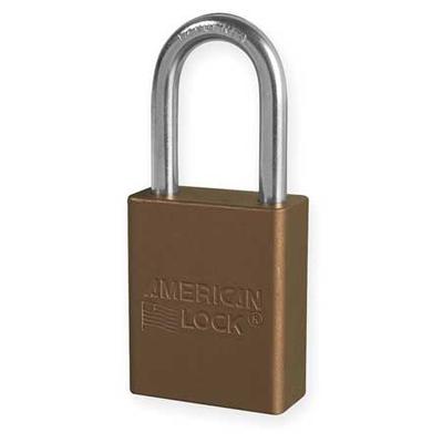 AMERICAN LOCK A1106BRN Lockout Padlock,KD,Brown,1-7/8"H