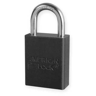 AMERICAN LOCK A1105KABLK Lockout Padlock,KA,Black,1-7/8"H