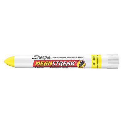 SHARPIE 85005 Yellow Mean StreakMarking Stick, Bullet Tip, 12 PK