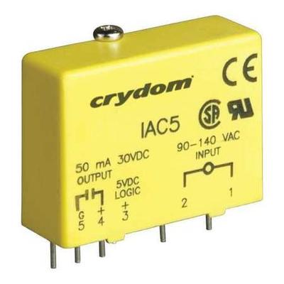 CRYDOM IAC5 Input/Output Relay,50mA,Plug-In,Yellow