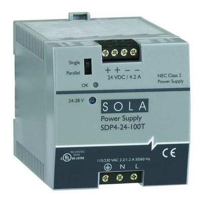 SOLA/HEVI-DUTY SDP4-24-100LT DC Power Supply,24-28VDC,3.8A,60Hz