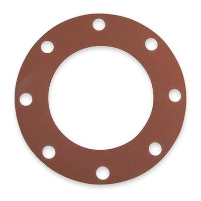 ZORO SELECT GSFFG6 Gasket,Full Face,6 In,1/8 In Thick,SBR