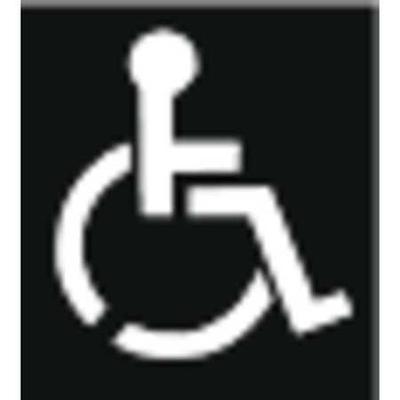 ZORO SELECT 3W635 Parking Lot Symbol,Disabled,Plastic