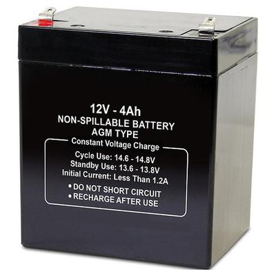 ZORO SELECT 2UKJ1 Battery,Sealed Lead Acid,12V,4Ah,Faston