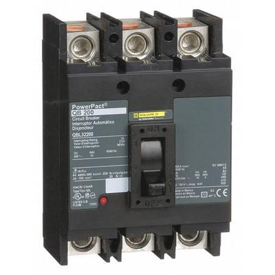 SQUARE D QBL32200 Molded Case Circuit Breaker, QB Series 200A, 3 Pole, 240V AC