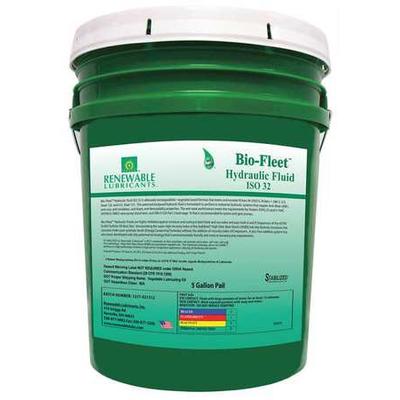 RENEWABLE LUBRICANTS 80824 5 gal Pail, Hydraulic Oil, 32 ISO Viscosity, Not