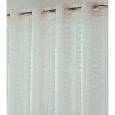 HOOKLESS HBH43LIT05 Shower Curtain, Polyester, Beige, 71 in W, 74 in L