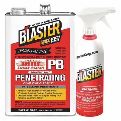 BLASTER 128-PB w/Sprayer 1 gal Penetrating Lubricant Can Clear