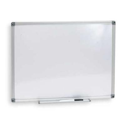 ZORO SELECT 1NUP8 18"x24" Melamine Whiteboard, Aluminum Frame
