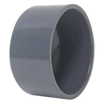 PLASTIC SUPPLY PVCCA04 End Cap, 4 in Duct Dia, Type I PVC, 3-1/8\