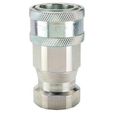 PARKER 6608-10-10 Hydraulic Quick Connect Hose Coupling, Steel Body, Sleeve