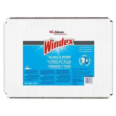 WINDEX 696502 Glass and Surface Cleaner, Bag, 5 gal, Ready to Use Liquid,
