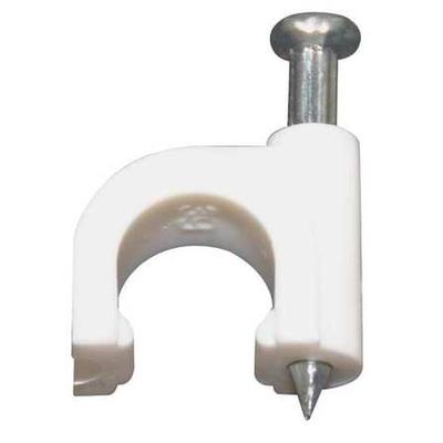 DOLPHIN COMPONENTS DCC-6W Cable Staple,Nail,5/16In,White,PK100