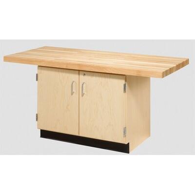 Diversified Woodcrafts Two Station 64 W Wood Top Workbench Wood in Brown, Size 32.0 H x 64.0 W x 28.0 D in | Wayfair WW231-2V