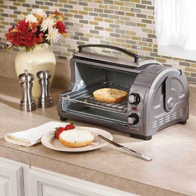 Hamilton Beach® Easy Reach® Toaster Oven w/ Roll-Top Door Steel in Gray | 8.97 H x 16.12 W x 11.93 D in | Wayfair 31334D