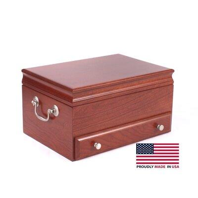 American Chest Contessa Jewelry Box Wood Fabric in Brown | 7 H x 13 W x 9.125 D in | Wayfair J11C