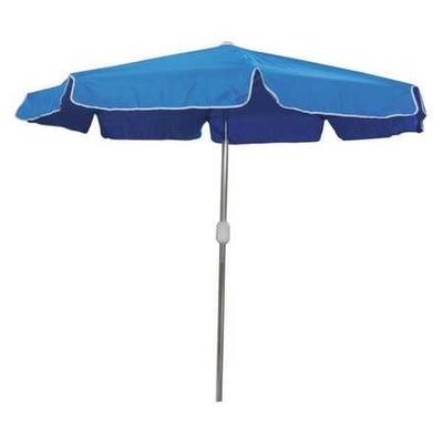 ZORO SELECT 4HUW4 Outdoor Umbrella, Round, Blue