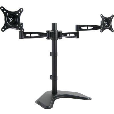 Vivo Dual Monitor Desk Stand, Steel in Black, Size 23.0 H x 31.0 W in | Wayfair STAND-V002Z