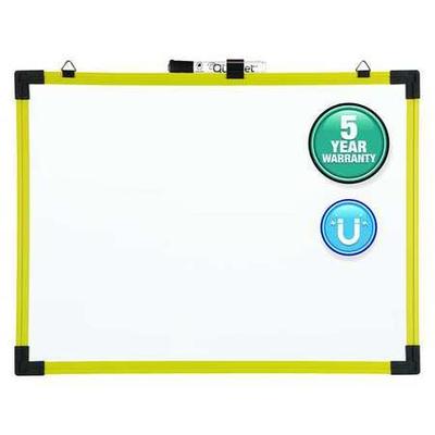 QUARTET 724124 9"x12" Magnetic Steel Dry Erase Board, Yellow Frame