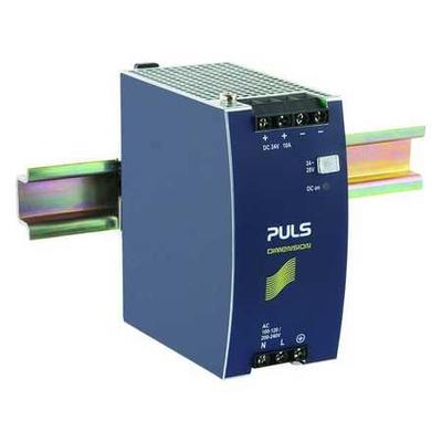 PULS CS10.241 DC Power Supply, Metal, 24 to 28VDC, 240W, Hz: 50 60