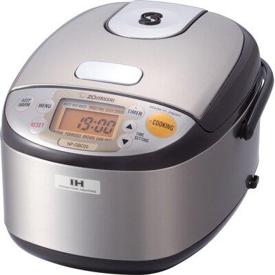 Zojirushi 3 Cup (Uncooked) Induction Heating Rice Cooker & Warmer, Stainless Dark Brown, Made in Japan, Size 7.5 H x 9.13 W x 11.88 D in | Wayfair