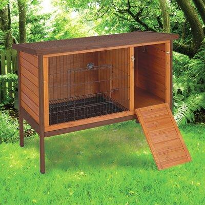 Tucker Murphy Pet™ Charitee Premium+ Hutch, Large Solid Wood (common for Rabbit Hutches) in Brown | 35 H x 46.5 W x 24 D in | Wayfair