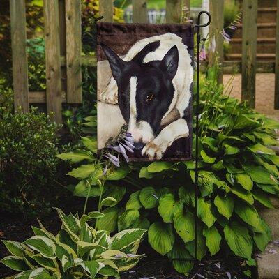 Caroline's Treasures Bull Terrier by Tanya & Craig Amberson 2-Sided Garden Flag, Polyester in Black | 15 H x 11 W in | Wayfair AMB1030GF