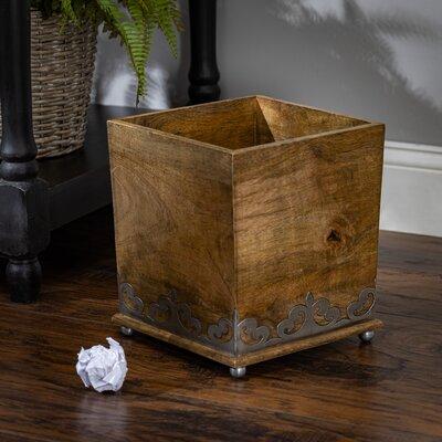 The GG Collection GG Waste Basket, Metal in Brown, Size 12.0 H x 11.5 W x 11.5 D in | Wayfair 92860