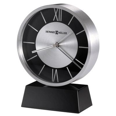 Howard Miller® Davis Tabletop Clock Metal in Black/Gray | 6.75 H x 5.25 W x 2.25 D in | Wayfair 645787