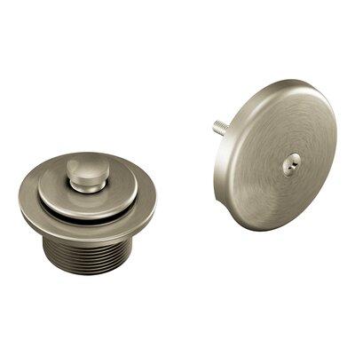 Moen Push-N-Lock Metal Tub & Shower Drain Kit w/ 1-1/2 Inch Threads in Gray | 3.5 H x 1.75 W x 1.75 D in | Wayfair T90331BN