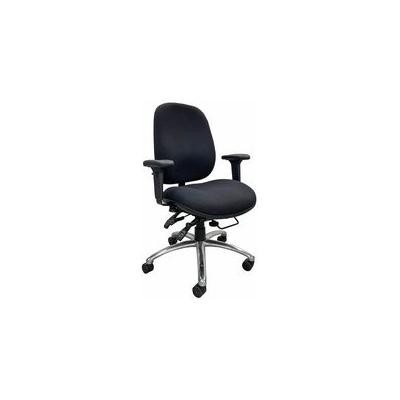 24 Hour Multi-Shift Black Fabric Ergonomic Chair w Adjustable Sliding Seat Depth - 400 lb.