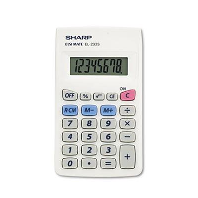 Sharp EL233SB 8-Digit LCD Battery Powered Pocket Calculator