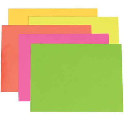 Pacon 104234 28" x 22" Assorted Neon Color Poster Board - 25/Case