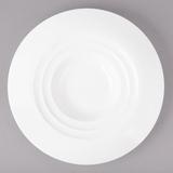 Bon Chef 1000004P Concentrics 8 oz. White Porcelain Round Pasta Bowl - 12/Pack